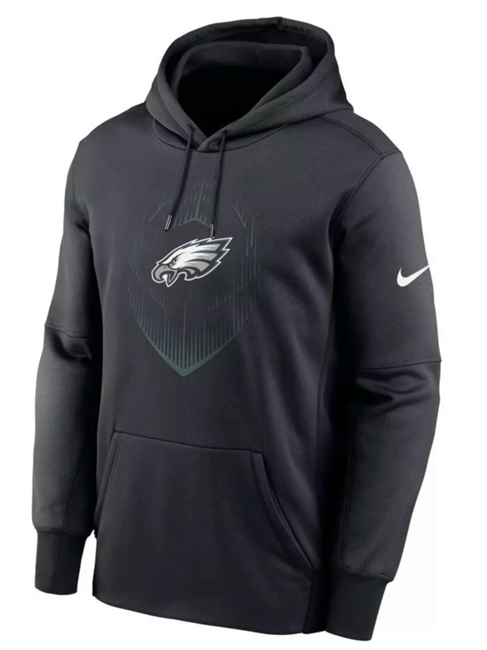 Nike Philadelphia Eagles Black Therma Dri-FIT Hoodie Sweatshirt Logo Size L